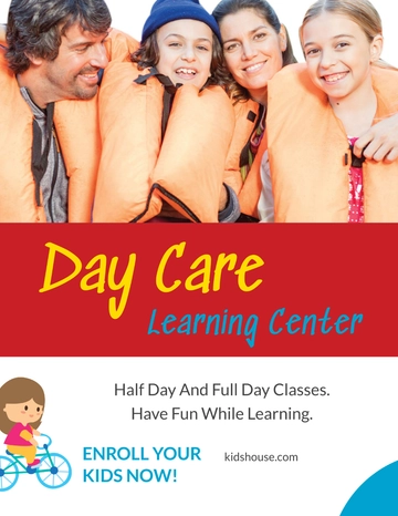 Free Day Care Center Flyer Template to Edit Online
