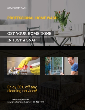 Free House Cleaning Services Flyer Template to Edit Online