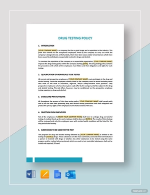 Drug Testing Policy Template Drug Testing Policy Template