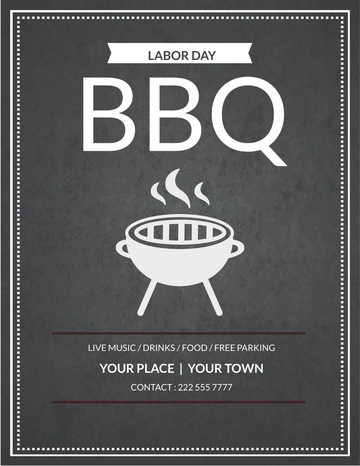Free labor Day BBQ Flyer Template to Edit Online