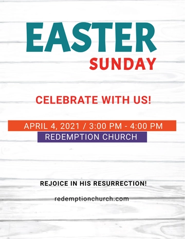 Free Easter Sunday Risen Flyer Template to Edit Online