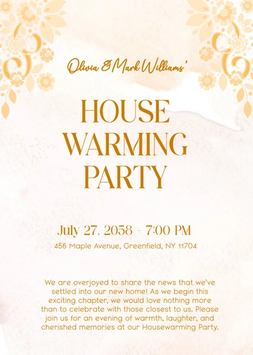 Housewarming Invitation Template - Edit Online & Download Example
