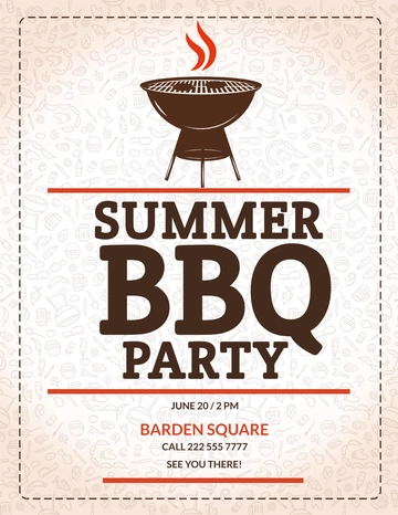 Free Summer BBQ Flyer Template to Edit Online