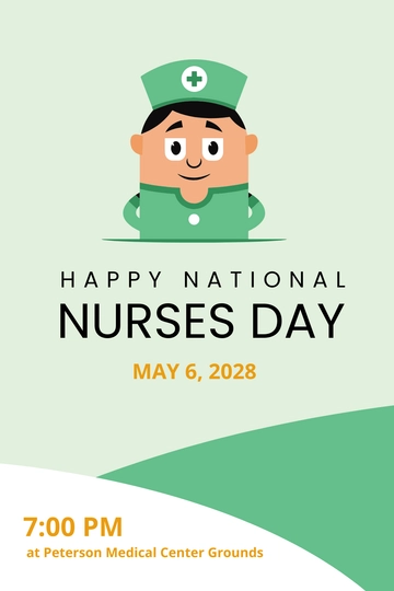 Free Nurses Day Pinterest Pin Template to Edit Online