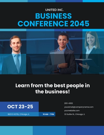 Free Business Conference Flyer Template to Edit Online