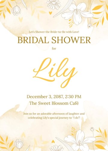 Free Bridal Shower Design Invitation Template to Edit Online