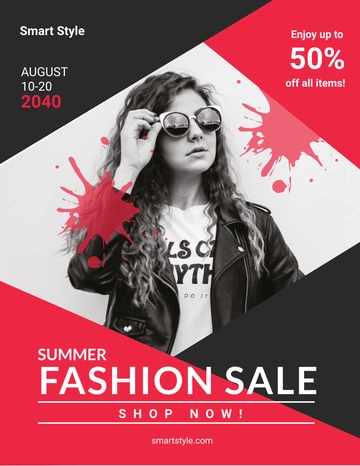 Free Summer Fashion Flyer Template to Edit Online