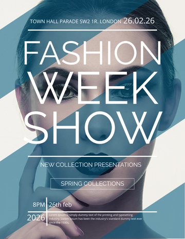 Free Fashion Week Show Flyer Template to Edit Online