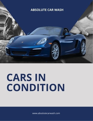 Free Simple Car Wash Flyer Template to Edit Online
