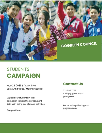 Free Student Campaign Flyer Template to Edit Online