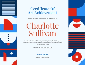 Art Achievement Certificate Template - Edit Online & Download
