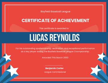 Baseball Certificate Template - Edit Online & Download