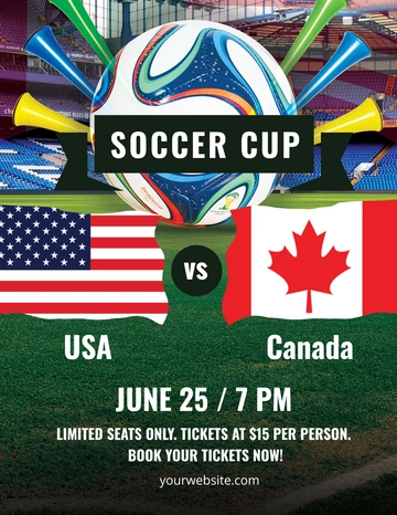 Free Best Soccer Cup Flyer Template to Edit Online