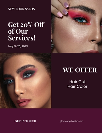 Free Modern Salon Flyer Template to Edit Online