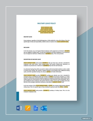 Military Leave Policy Template