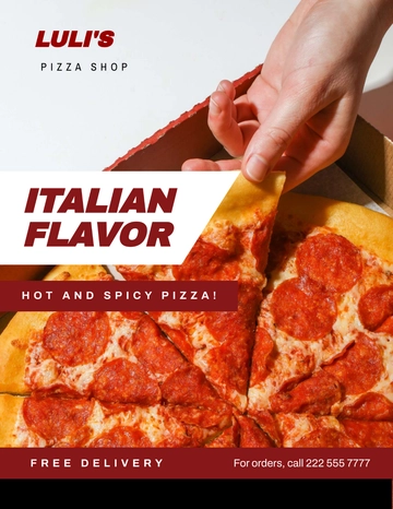 Free Pizza Shop Flyer Template to Edit Online