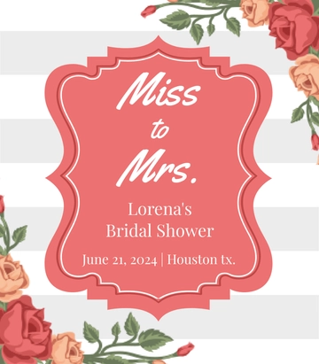 Free Bridal Shower Wine Label Template to Edit Online