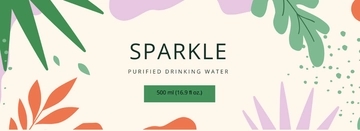 Free Children Art Water Bottle Label Template to Edit Online