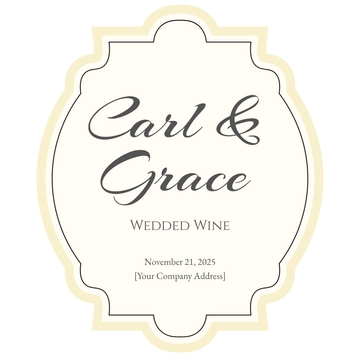 Free Beach Wedding Wine Label Template to Edit Online