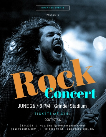 Free Rock Concert Flyer Template to Edit Online
