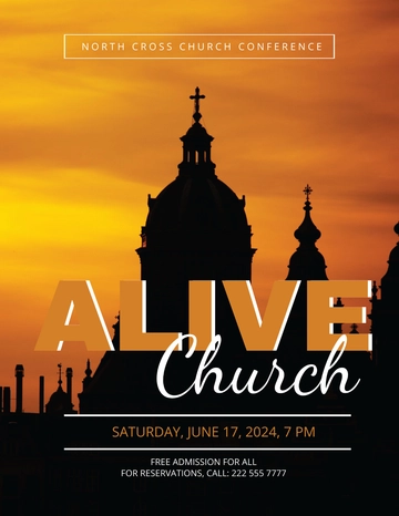 Free Alive Church Conference Flyer Template to Edit Online