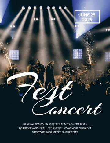 Free Rock Concert Fest Flyer Template to Edit Online