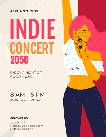 Free Indie Concert Flyer Template to Edit Online