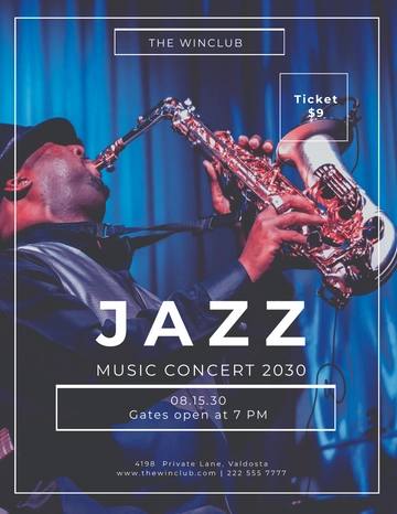 Free Jazz Concert Flyer Template to Edit Online