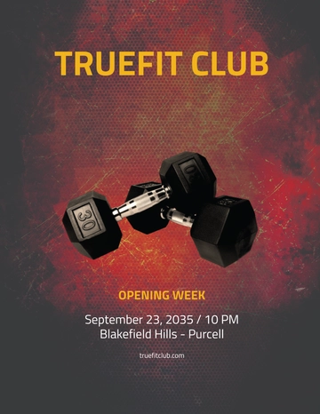 Free Body Fitness Club Flyer Template to Edit Online