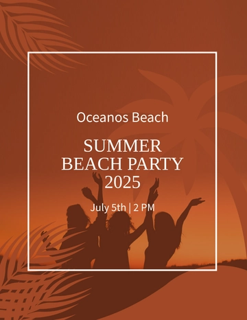 Free Summer Beach Party Flyer Template to Edit Online