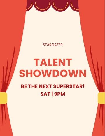 Free Talent Show Flyer Template to Edit Online