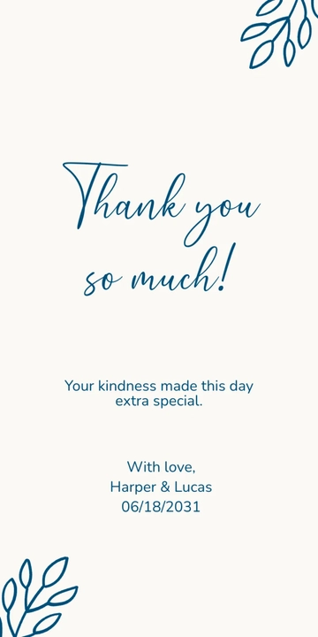 Free Simple Thank You Gift Tag Template to Edit Online