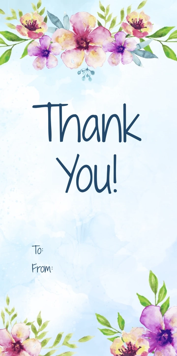 Free Simple Thank You Gift Tag Template to Edit Online