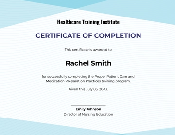 Free Nurse Training Certificate Template to Edit Online