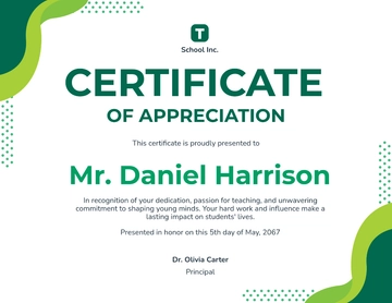 Teacher Appreciation Certificate Template - Edit Online & Download