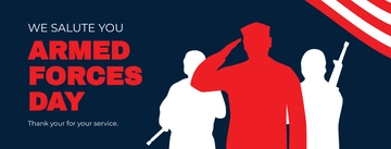 Free Armed Forces Day Facebook App Cover Template to Edit Online