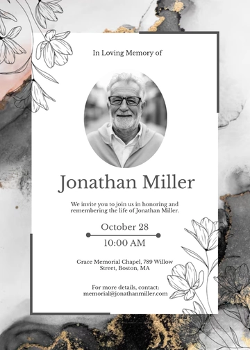 Funeral Service Invitation Template - Edit Online & Download