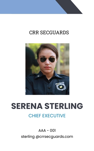 Free Security Guard ID Card Template to Edit Online