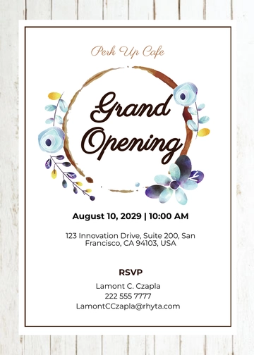 Free Cafe Opening Ceremony Invitation Template to Edit Online