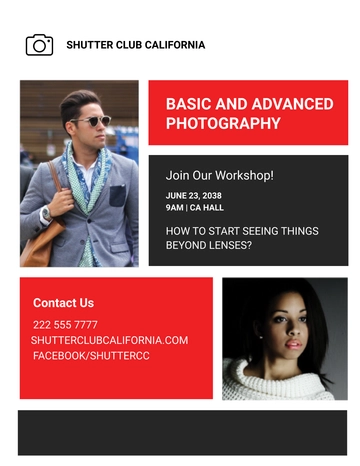 Free Creative Photographer Flyer Template to Edit Online