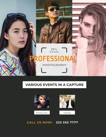 Free Professional Photography Flyer Template to Edit Online