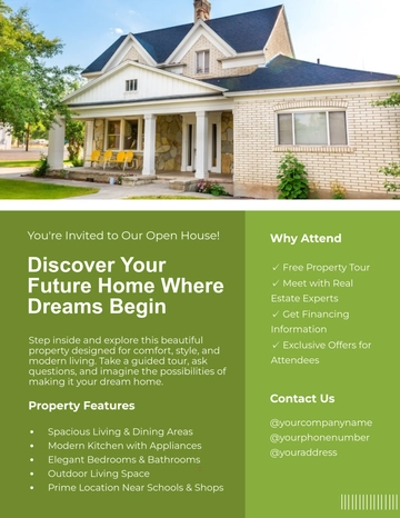 Free Open House Flyer Template to Edit Online