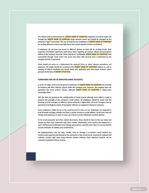 Employee Email Policies Template