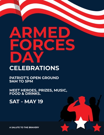 Free Armed Forces Day Flyer Template to Edit Online