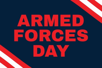 Free Armed Forces Day Pinterest Board Cover Template to Edit Online