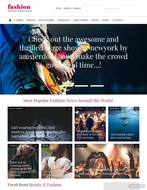 Fashion Blog PSD Website Template