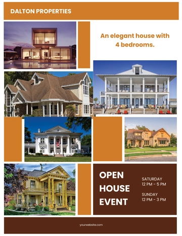 Free Open House Event Flyer Template to Edit Online