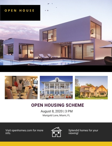Free Open Housing Scheme Flyer Template to Edit Online