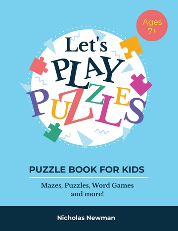 Free Kid's Puzzle Book Cover Template to Edit Online