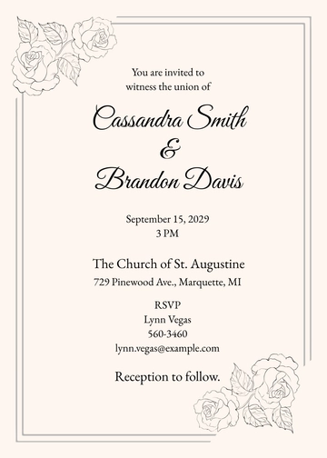 Free Traditional Wedding Invitation Template to Edit Online